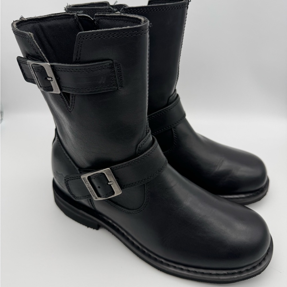 Harley-Davidson Women's 10 Barlyn 6-Inch Engineer Black Motorcycle Boots, D84721 - Picture 5 of 13